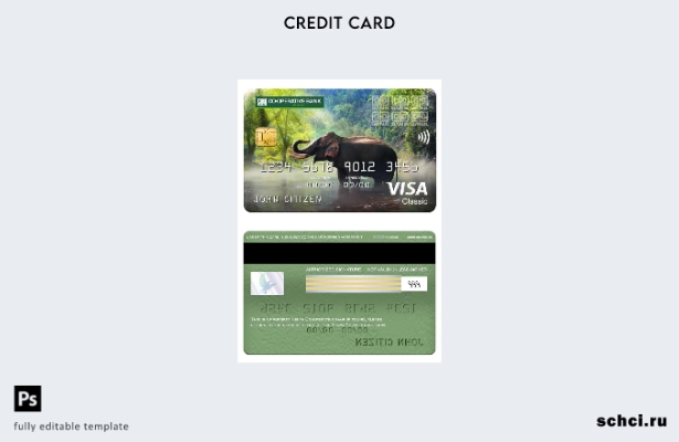 загрузка в цифровом формате шаблон карты Visa Cooperative Bank Kenya Classic